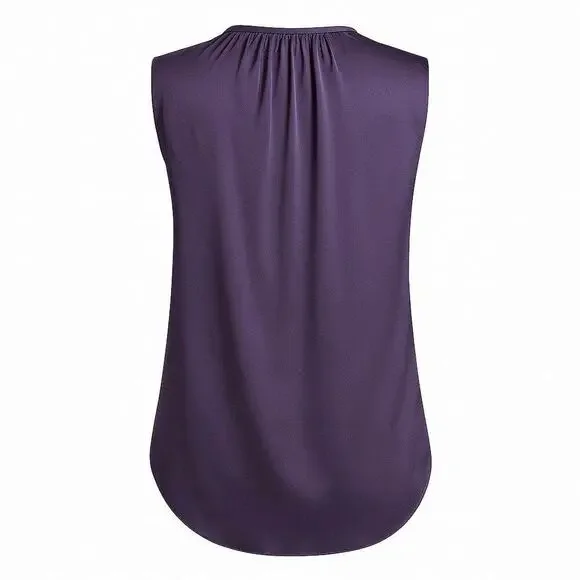 Rebecca Taylor Cassis Silk Charmeuse Top NWT  Jewel Tone Fall Dinner City Blouse - Picture 3 of 16